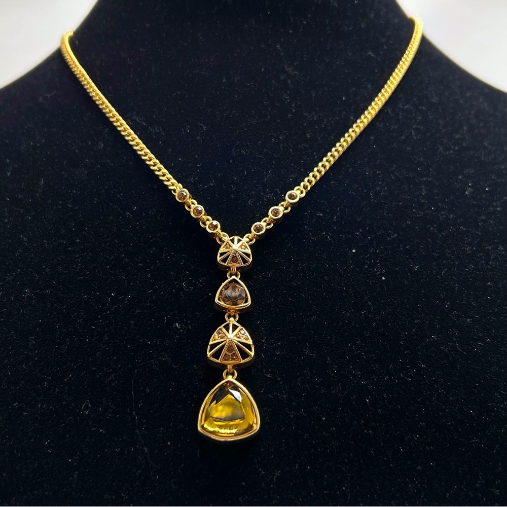 Givenchy, Gold Drop Necklace, Choker, Caged Gold Swarovski Crystals, Quality - Picture 6 of 6